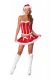 Christmas Costume Two Pieces Slim Fit White Strips Red Santa Suit