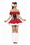 Christmas Costume Sleeve Off Short Sexy Santa Costume