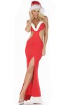 Christmas Costumes Sexy Open Back Red Gown