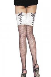 Accessory White Thigh High Stockings