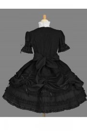 Adult Costume Black and White Western Gothic Lolita Dress