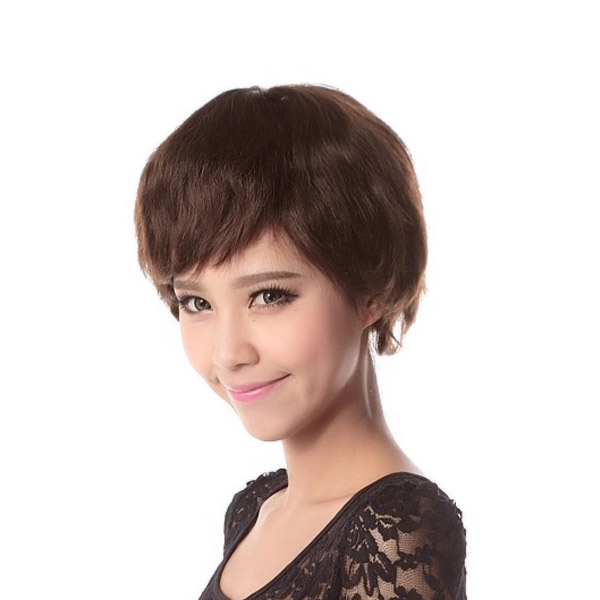 Glamorous 100% Human Hair Short Curly Wig - Click Image to Close