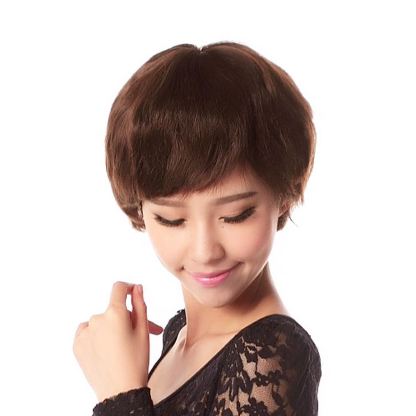 Glamorous 100% Human Hair Short Curly Wig - Click Image to Close