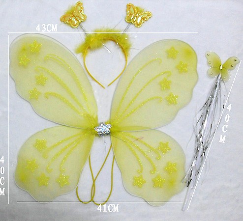 Accessories Kids Hairband Fairy Stick and Wings - Click Image to Close