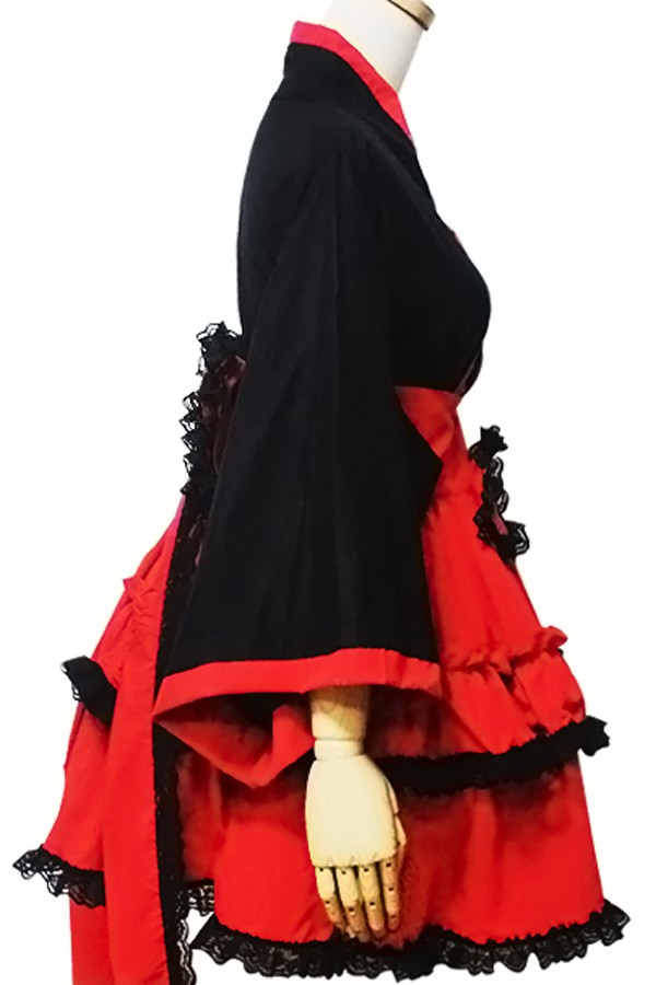 Adult Costumes Red and Black Lolita Dress - Click Image to Close