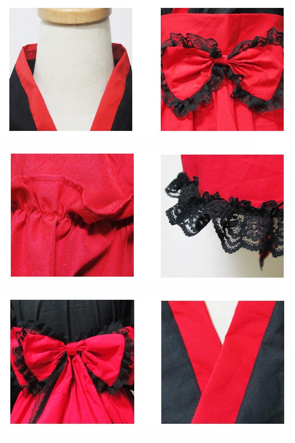 Adult Costumes Red and Black Lolita Dress - Click Image to Close